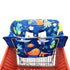 HIVVI 2-in-1 Portable Grocery Cart Seat Cover and Baby Highchair Cover (Navy Blue Dinosaur)