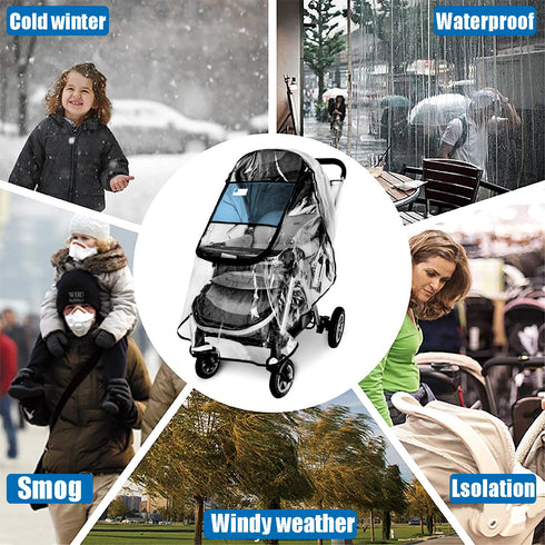 Vaxaape Stroller Rain Cover,Universal Stroller Accessory,Waterproof, Windproof Protection,Protect from Dust Snow,Baby