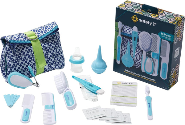 Safety 1st Deluxe Baby Healthcare and Grooming Kit, Arctic Blue, Newborn Baby