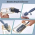 Double Sided Cleaning Brush, Soft Kitchen Scrub Brush, Reusable Silicone Bottle Cleaner, Long Handle