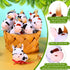 Stuffed Cows, 12 Pieces Assorted Plush Toy Figures, Animals for Holiday Back to School Party Favors, 3.2 x 3 Inch