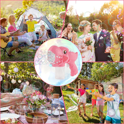 Onory Bubble Gun Machine for Kids - Bubble Blaster with Solutions for Summer Outdoor & Indoor Activities