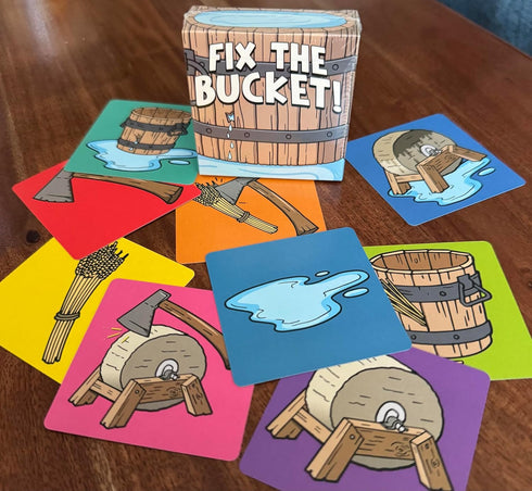 Cabooses in the corner 7+, 23 Fix The Bucket! Card Game Folk Song Inspired Quick Family Game for Kids & Adults, Fun