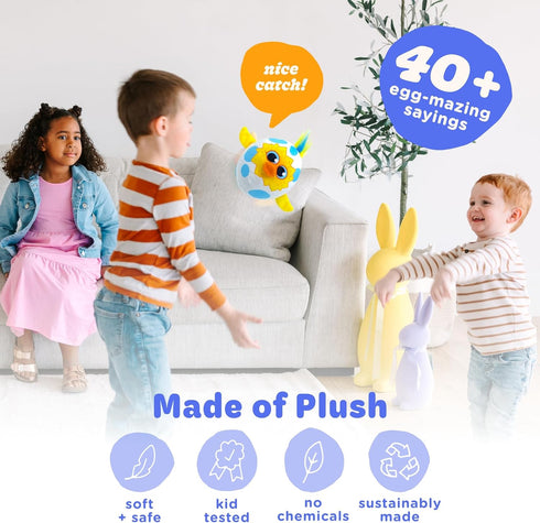 Move2Play Egg Toss, Hilariously Wild Active Play Game | Gift for Kids & Toddlers Ages 3-8+ | Indoor/Outdoor Toy