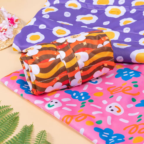 3 Pack 3LN07 babygoal Wet Dry Bags for Baby Cloth Diapers, Washable Travel Bags, Beach, Pool, Gym Bag for Swimsuits