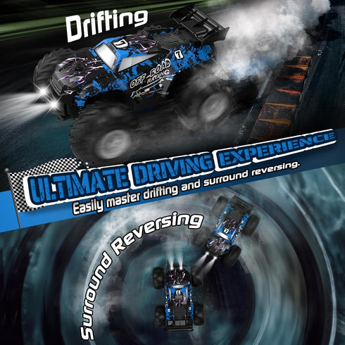 1:20, 10KM/H, 2 2.4GHZ, Remote Control Car, All-Terrain Remote Control Truck for Boys, Rechargeable Rc Truck with LED
