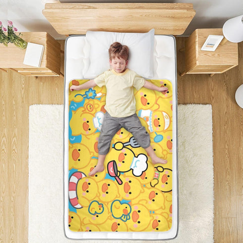 siphylline 52" 34" Cartoon Cute Duck Yellow Extra Large Resuable Training Pee Pads for Kids Highly Absorbent Diaper