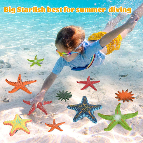 14 Set Summer Swimming Set, Swimming ZAUGONTW Pieces Diving Starfish Pool Toy, Colorful Starfish Diving Toys Starfishs