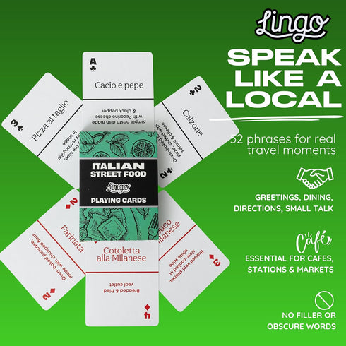 Authentic Italian Street Food Recipe Cards | Culinary Travel Flashcards