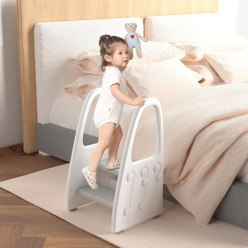 Counter, Toddler Step Stool for Bathroom Sink, Kids Two Step Stool for Toilet Potty Training and Kitchen Children Step