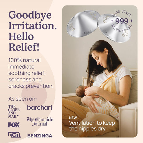 999 1.8x0.6) Silver Nipple Covers Breastfeeding: Pure Silver Nipple Shield | Silver Nursing Cups w/Breast Shields