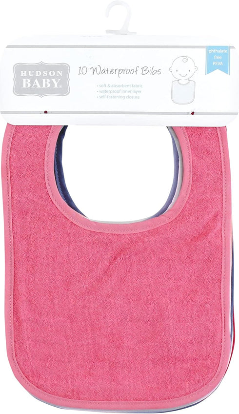 Hudson Baby Unisex BabyDrooler Bib with Waterproof Lining