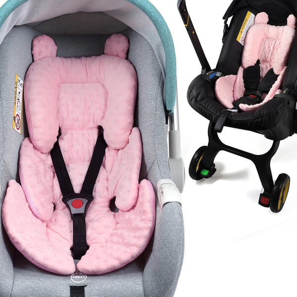 3in1 Reversible Carseat Head Body Support Newborn,3D Minnky Infant Car Seat Insert,Extra