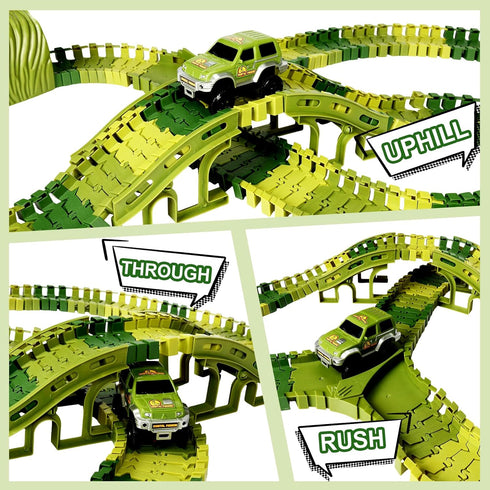 great dachong 266 3-5 2 Set, 3 4 5 6 7 Dinosaur Track Toys, PCS Dinosaur Toys for Kids Create A Dinosaur World Road