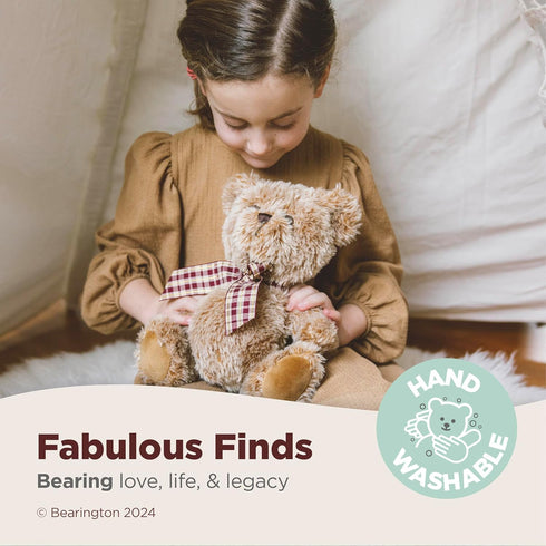 Bearington Collection Baby Shaggy Teddy Bear Plush - 11 in Brown, Soft & Cuddly Stuffed Animal Nursery Companion