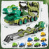 10 1 3-5 4-8 9 5-7 in Dinosaur Truck Toys for Kids Aged with Foldable Race Track, Carrier Truck with Dinosaur Toy Car