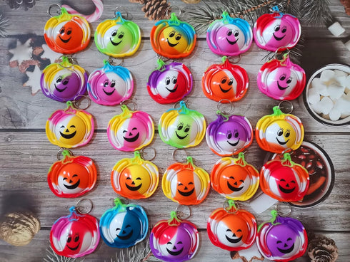 Bulk 30 Packs Pumpkin Push Fidget Bubble Mini Pop Fidget for Teens and Kids, Small Birthday Halloween Party Favors