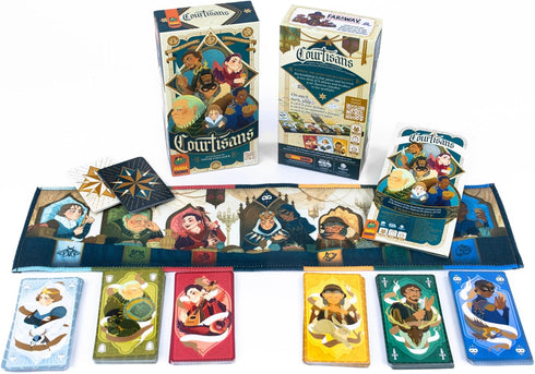 8+, 2-5 20-30 Courtisans Card Game - Navigate Intrigue and Influence at The Queen's Banquet! Strategy Game, Fun Family