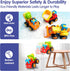HOLA Toys for 1 Year Old Boy Birthday Gift - 4 PCS Toy Trucks, 4WD Friction Power Car Toys for 2 Year Old Boy