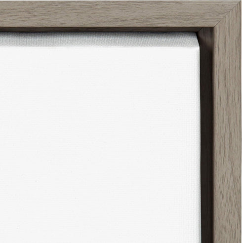 18x24 DesignOvation Sylvie Baby Cow Portrait Framed Canvas Wall Art by Amy Peterson, Gray, Cute Baby Animal Home Decor