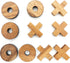 BSIRI Tic Tac Toe Wooden Board Game with X-O Pieces, Unique Gifts for Kids and Adults
