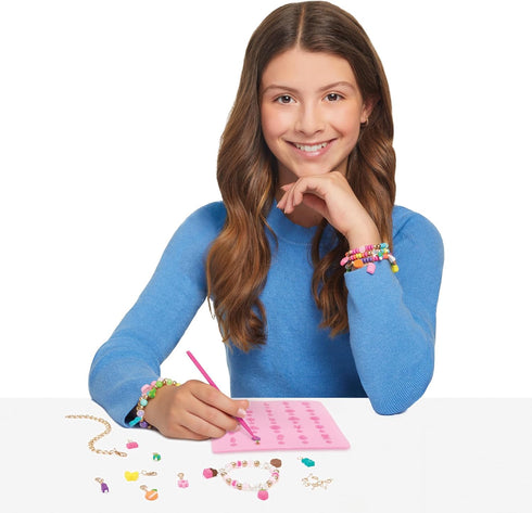 Make It Real Clay Charm DIY Jewelry Kit, Create 30+ No Bake Charms for Girls & Kids Ages 8+