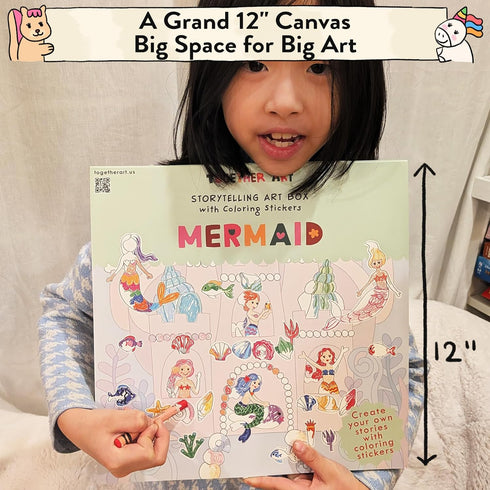 Set 4-10 Together Art Mermaid Color Your Own Storytelling Sticker Kit Coloring Your Own Stickers & DIY Storytelling