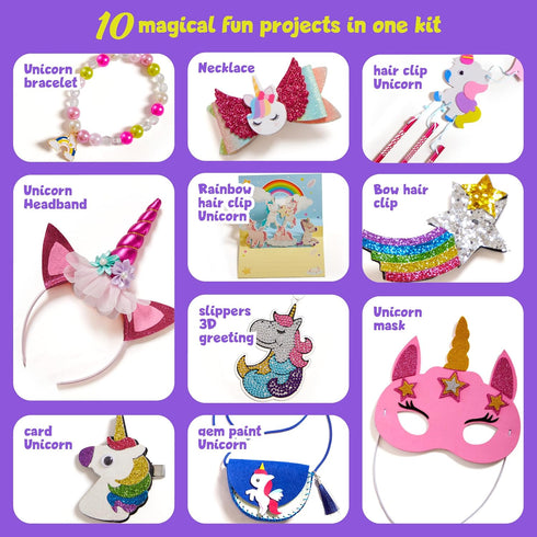 10 5 4-8 5-7 4 5 6 7 8 4-6 Unicorn Craft Kit for Girls - Projects - Gifts for Year Old Girl - Arts and Crafts for Kids