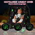 2 Car Seat Cover Baby Girls Boys, Soft Flannel Infant Carseat Cover with Zipper Windows, Star Carrier Cover Canopy Glow