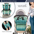 SUABO Backpack Tree Green Gradient Pattern Baby Diaper Bag Large Bag Waterproof Travel Diaper Bags for Moms and Dads