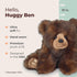 19" Bearington Huggy Ben Teddy Bear Stuffed Animal Plush Toy - Soft Brown Huggable Bear with Bean Bag Weighted Body
