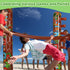 Jenaai Inflatable Tiki Limbo Game, Hawaiian Tropical Theme Fun Limbo Stick Limbo Pole for Tiki Party Decors, Summer