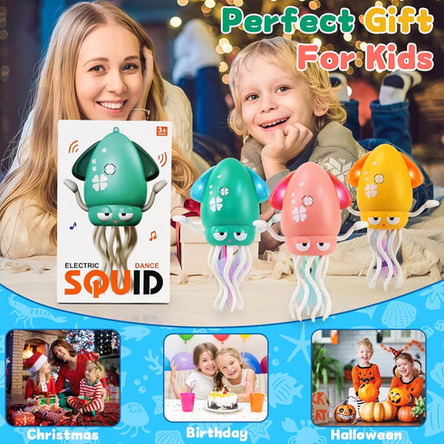 12-18 Tummy 1 2 3 4 5 6 LZZAPJ Electric Dancing Octopus Light Music Suitable for Months Old Baby Toys, Kid Crawling