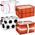 Bokon 4 Pcs Sports Ball Storage Basket Bin Fabric Toys Storage Cube