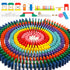 1000 PCS Dominoes Set for Kids with Extra 11 Blocks, Wooden Building