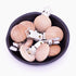 Dummy 30 Natural Beech Wood Round Pacifier Clips Silicone Pacifier Holder Suspender Clips Sutoyuen Wood Pacifier Clip