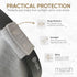 MOZAH Baby Car Seat Cover in Belgian Grey, 100% Organic Muslin, Soft and Breathable Infant Car Seat Essentials