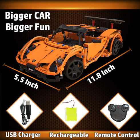 WISEPLAY STEM Kits for Kids Age 8-10 - 421 pcs RC Car Kits to Build, Engineering Toys for Ages 8-12