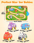 Helsort 1 1-3, 12-18 1st Baby Car Toys for Year Old Boy with Musical Playmat, Animal Sounds and Pull Back Vehicles