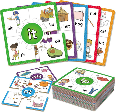 Phonics Puzzle Games, Spelling Games, Flash Cards for Toddlers, Educational Toys for Kids Preschool Learning