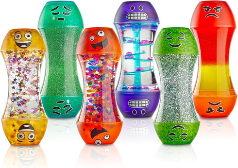 Special Supplies Liquid Motion Bubbler Toy Cool Emotion Tubes 6-Pack Colorful Hourglass