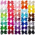WillingTee 40colors 4.5" Hair Bows for Girls, Grosgrain Ribbon Big Hair Bows with Alligator Clips for Kids