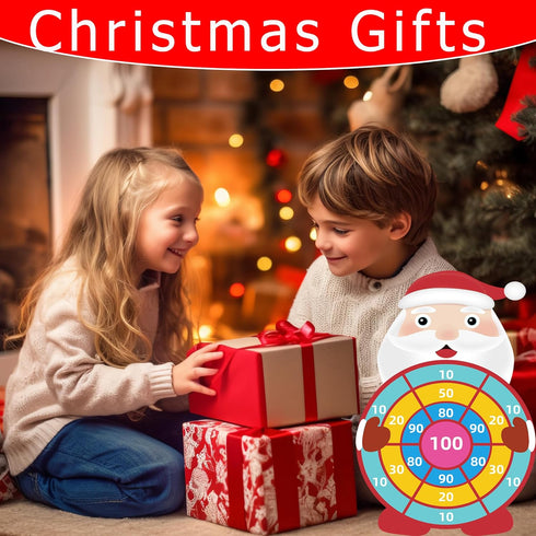 30” Christmas Decorations - Large Santa Claus Dart Board Game for Indoor Outdoor Parties