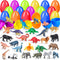 OCHIDO 24 Pack Prefilled Easter Egg With Animal Dinosaur Toy, Easter Basket
