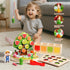 3-5 INIFEIDALA Montessori Wooden Preschool Educational Toy Ages - Apple Picking Magnetic Fruit Tree, Shape Color
