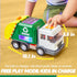 Set Vroomix LED Garbage Truck Toy Includes Dumpster, Toy Truck with Mode Switch & Volume Control, Trash Vehicle