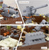 WW2 Military Base Bunker Trench Building Blocks (1350 Pcs), Including Fortresses and Anti-Aircraft Guns for Kids