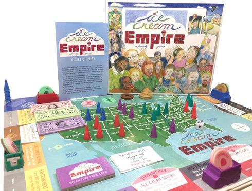 Ice Cream Empire Board Game - Fun Entrepreneurial Game for Families, Adults, and Kids 7+