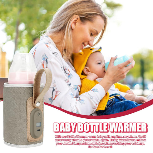 Generic Pack babyy Bottle Warmer - USB Insulation Cover Panels, Portable Milk Warmer Bag Rack, Durable Heating Display