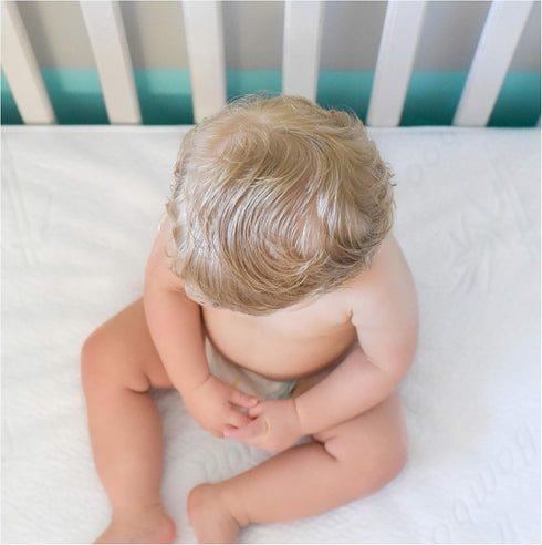 28x52 inches (2 Pack) Bamboo Rayon Baby Crib Mattress Protector - Waterproof Breathable Cooling Fitted Mattress Cover